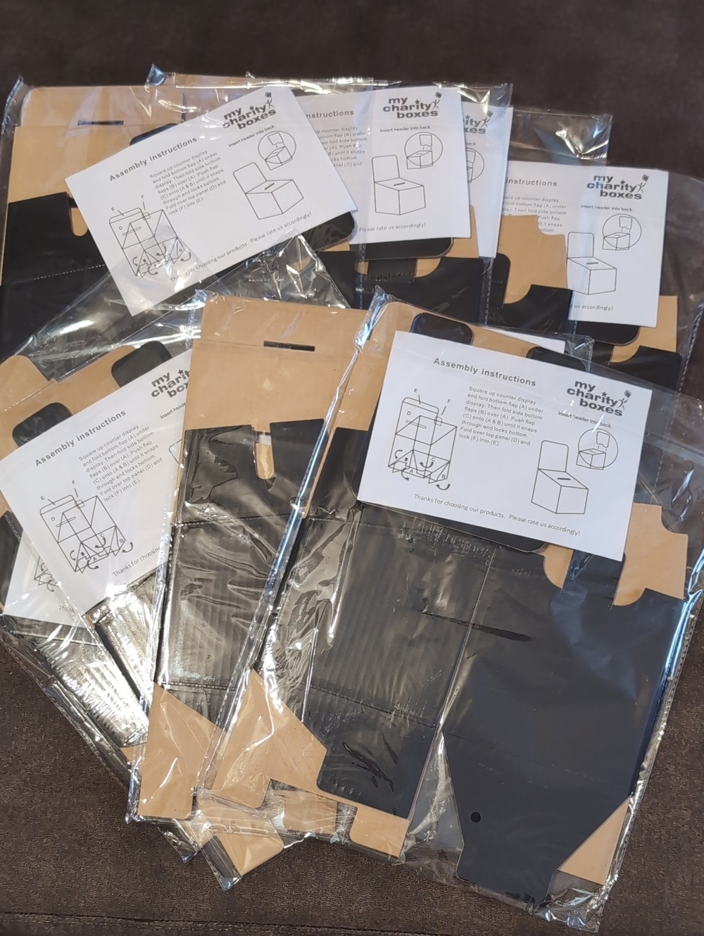 Set of 8 Cardboard Ballot Boxes